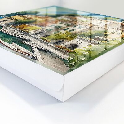Key storage box Italian landscape