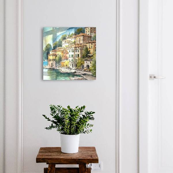 Key storage box Italian landscape