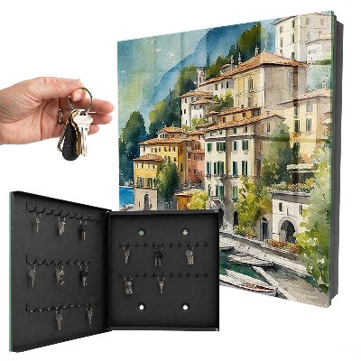 Key storage box Italian landscape