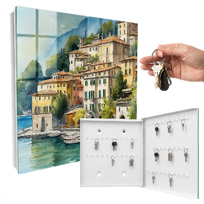 Key storage box Italian landscape