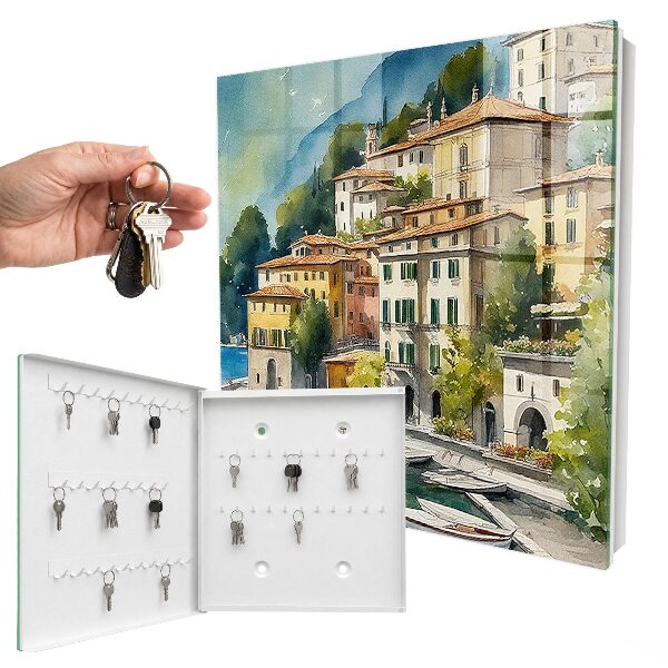 Key storage box Italian landscape