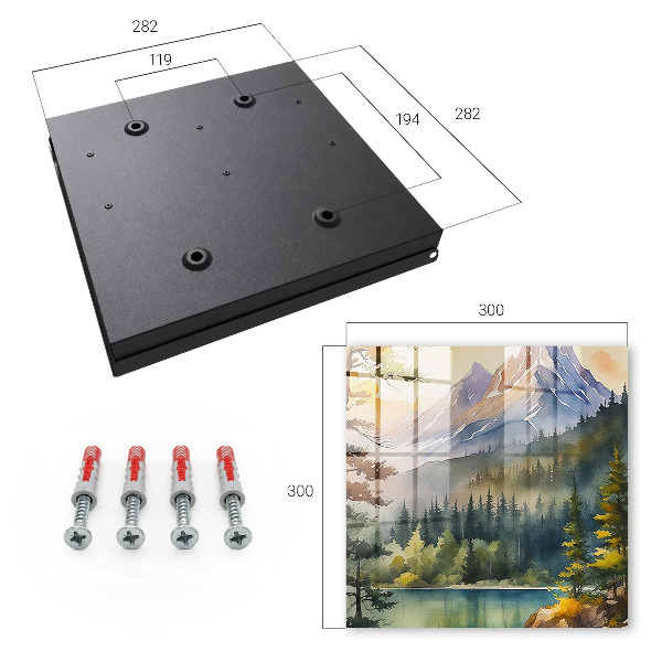 Key cabinet for wall Mountain landscape