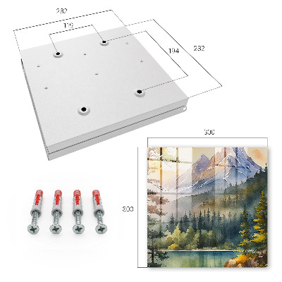 Key cabinet for wall Mountain landscape