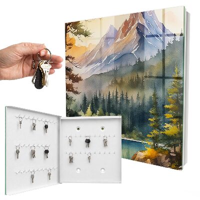 Key cabinet for wall Mountain landscape