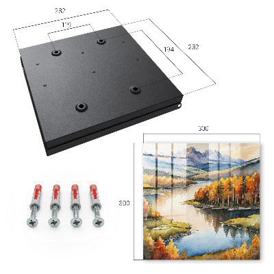 Key cabinet for wall Autumn mountains