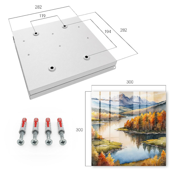 Key cabinet for wall Autumn mountains