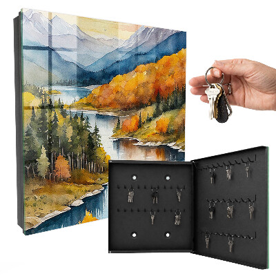 Key storage box Autumn in the mountains