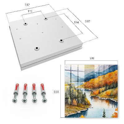 Key storage box Autumn in the mountains