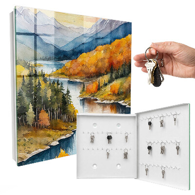 Key storage box Autumn in the mountains