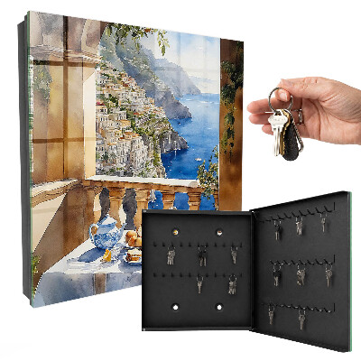 Key cabinet for wall Breakfast on the terrace