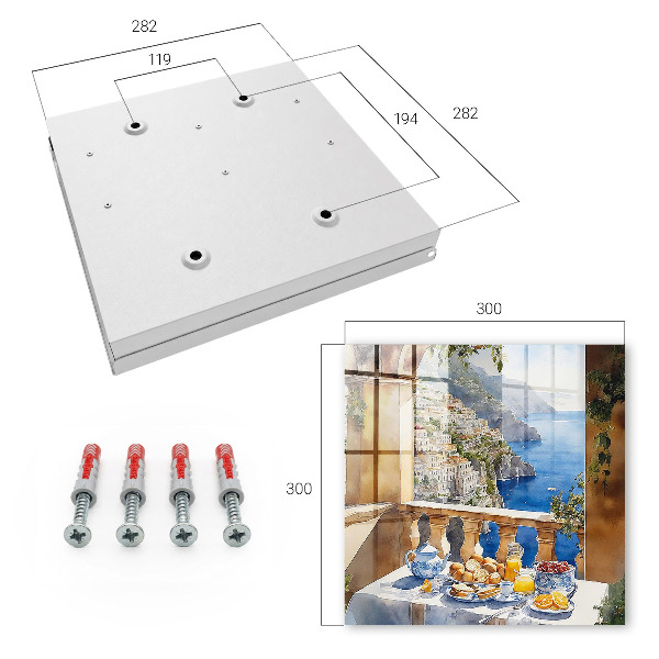Key cabinet for wall Breakfast on the terrace