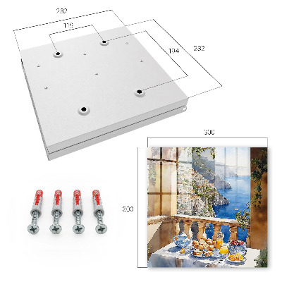 Key cabinet for wall Breakfast on the terrace