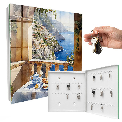 Key cabinet for wall Breakfast on the terrace