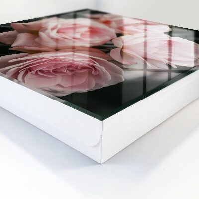 Key cabinet for wall Pink roses