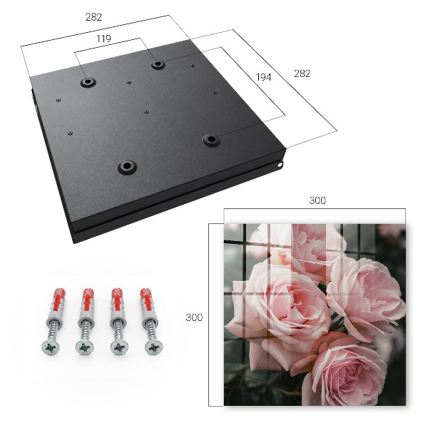 Key cabinet for wall Pink roses