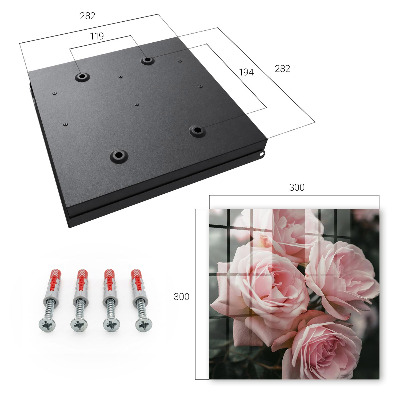Key cabinet for wall Pink roses