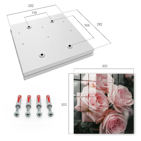 Key cabinet for wall Pink roses
