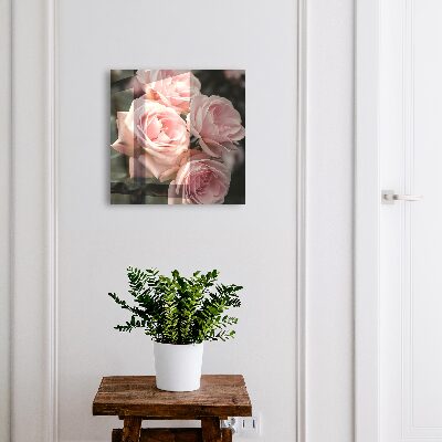 Key cabinet for wall Pink roses