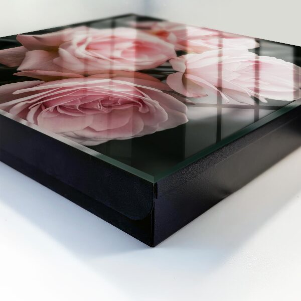 Key cabinet for wall Pink roses