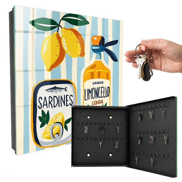 Key cabinet for wall Italian motifs