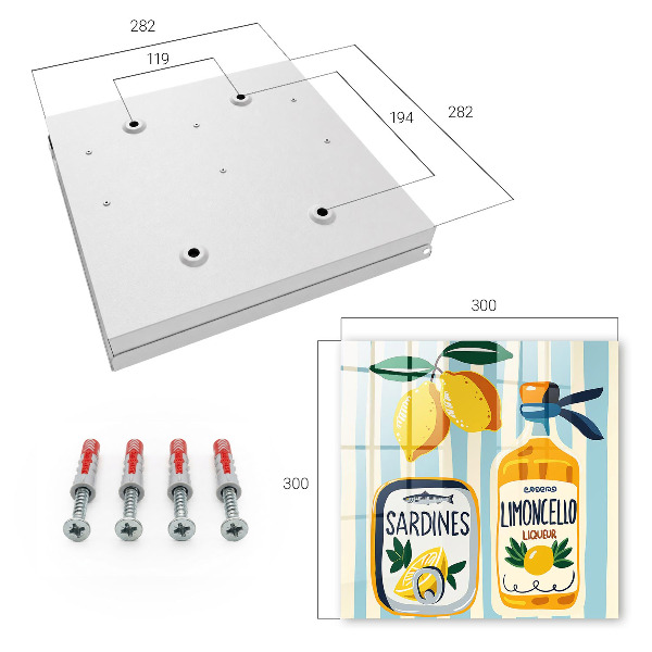 Key cabinet for wall Italian motifs