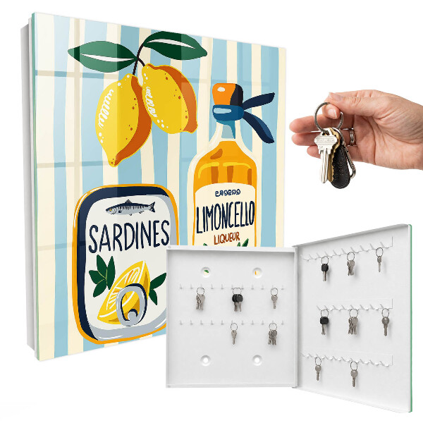 Key cabinet for wall Italian motifs