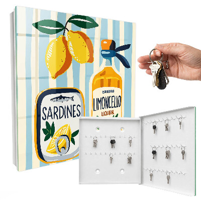 Key cabinet for wall Italian motifs
