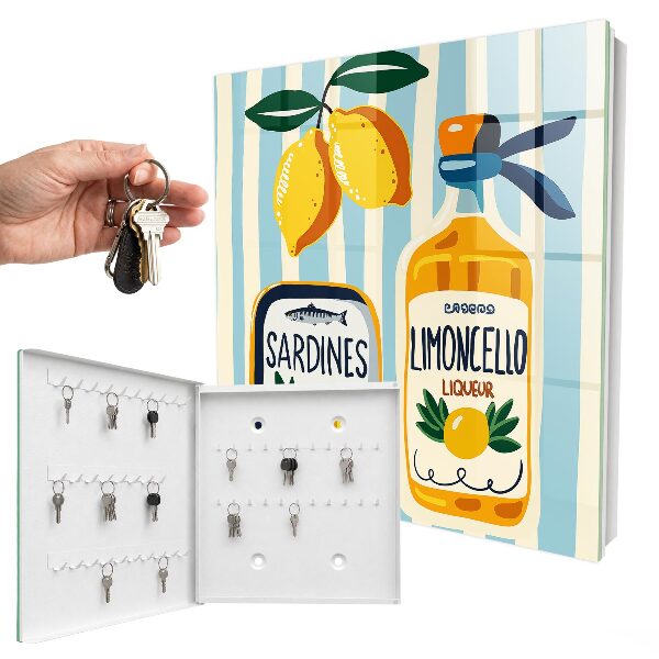 Key cabinet for wall Italian motifs