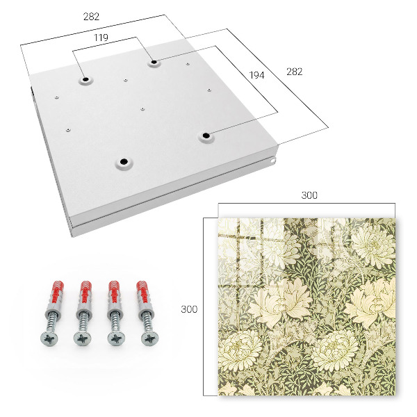 Key box Floral pattern