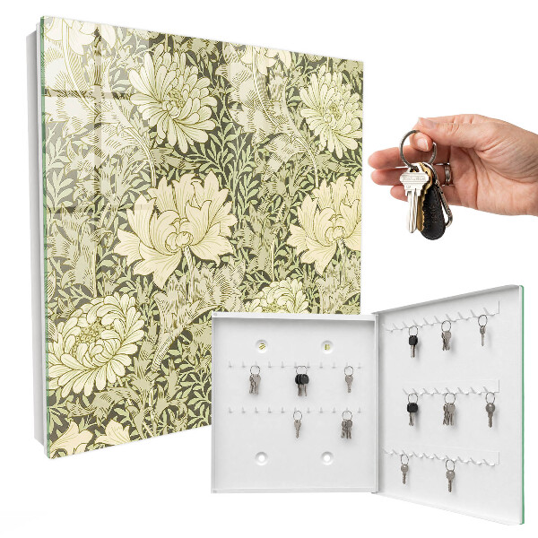 Key box Floral pattern