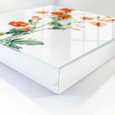 Key storage box Orange poppies