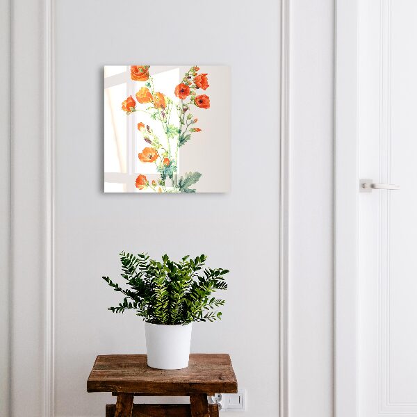 Key storage box Orange poppies