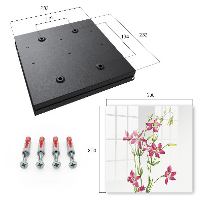 Key cabinet for wall Pink flowers