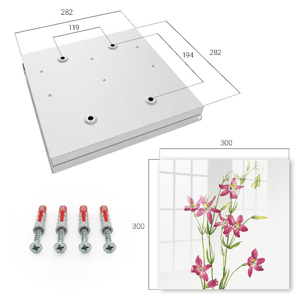 Key cabinet for wall Pink flowers