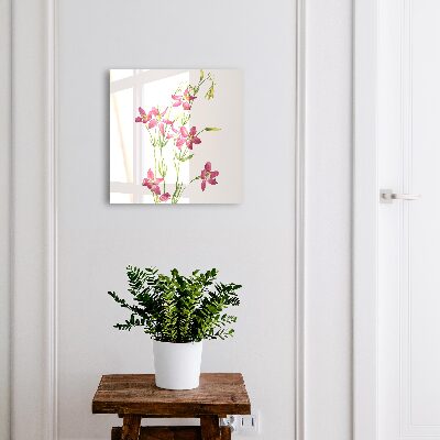 Key cabinet for wall Pink flowers