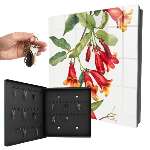Key box Red flowers