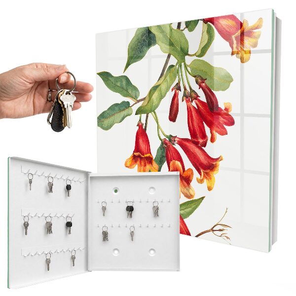 Key box Red flowers