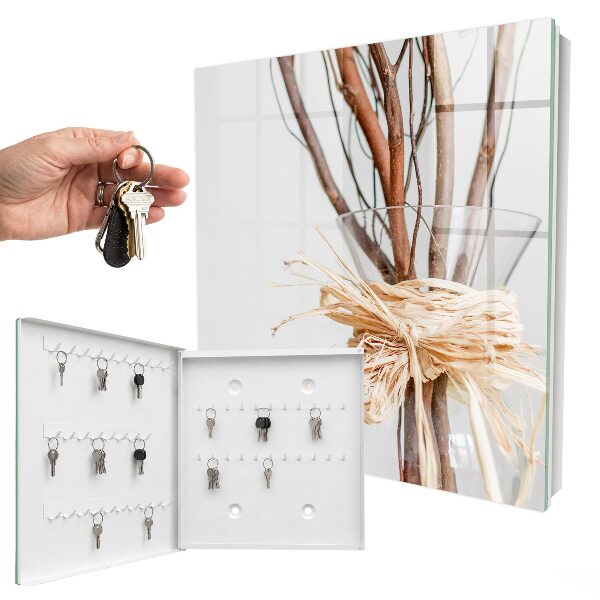 Key storage box Branches in a vase