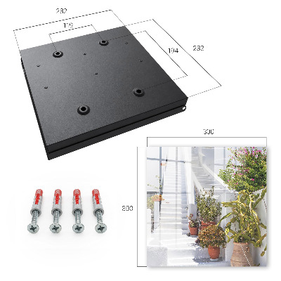 Key cabinet for wall Stairs with plants