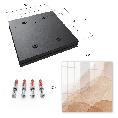Key cabinet for wall Beige landscapes