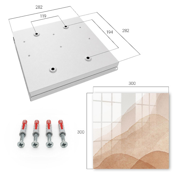Key cabinet for wall Beige landscapes