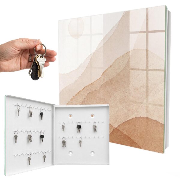 Key cabinet for wall Beige landscapes