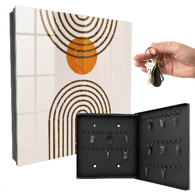 Key storage box Retro geometry