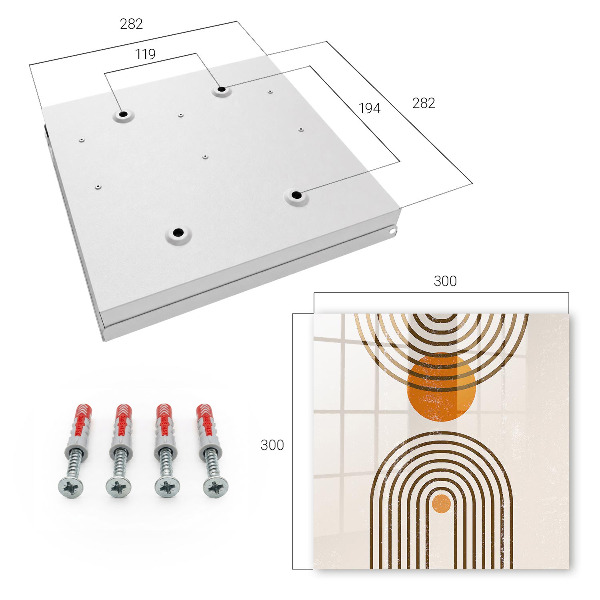 Key storage box Retro geometry