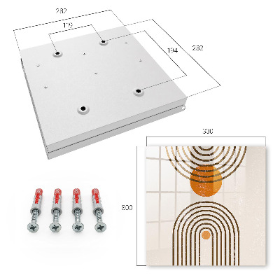 Key storage box Retro geometry