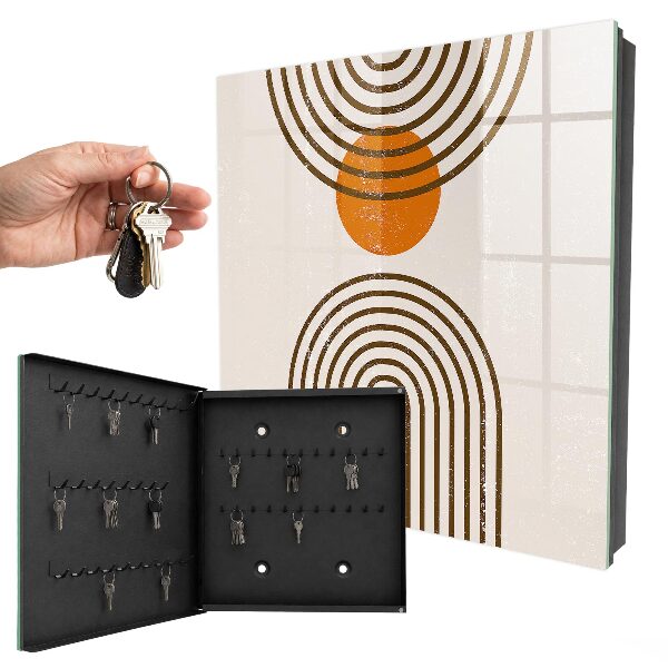 Key storage box Retro geometry
