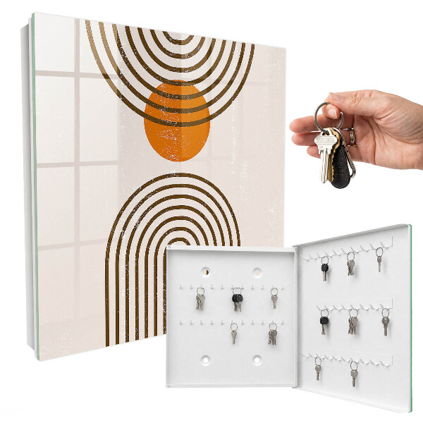 Key storage box Retro geometry