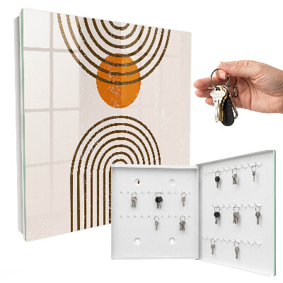 Key storage box Retro geometry