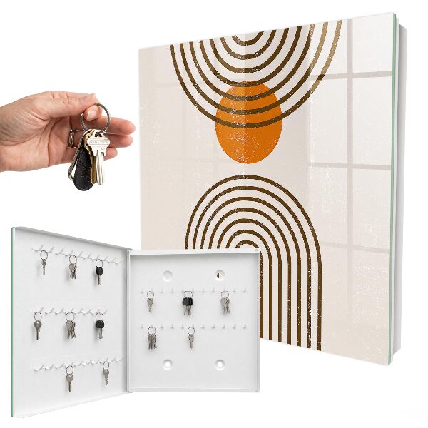 Key storage box Retro geometry