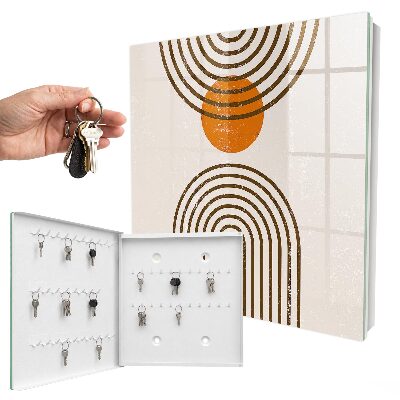 Key storage box Retro geometry